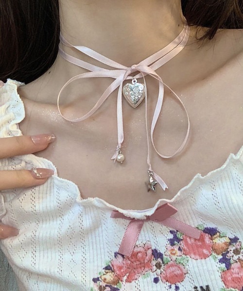 MASHIRO（マシロ）の「【MASHIRO】リボンチョーカー バレエコア（MA）（チョーカー・レディース・ピンク/ブラック・FREE）」の4枚目の写真