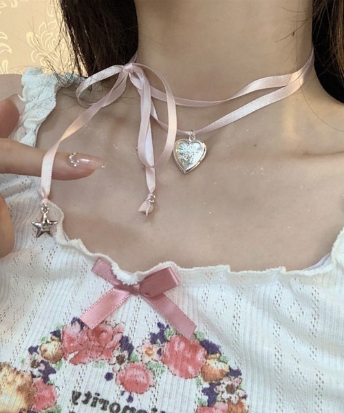 MASHIRO（マシロ）の「【MASHIRO】リボンチョーカー バレエコア（MA）（チョーカー・レディース・ピンク/ブラック・FREE）」の5枚目の写真