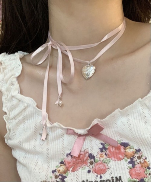 MASHIRO（マシロ）の「【MASHIRO】リボンチョーカー バレエコア（MA）（チョーカー・レディース・ピンク/ブラック・FREE）」の6枚目の写真