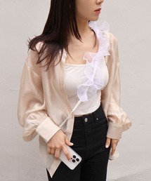 CEMONEMO（セモネモ）の「【ストラップシート付属】 フリル パール モバイル ショルダーストラップ（スマホグッズ）」