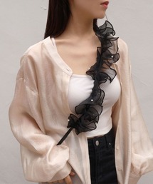 CEMONEMO（セモネモ）の「【ストラップシート付属】 フリル パール モバイル ショルダーストラップ（スマホグッズ）」