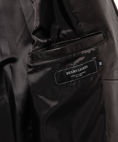 BEAMS LIGHTS Men's（ビームスライツ メンズ）の「BEAMS LIGHTS / レザーダブルライダース（ライダースジャケット・メンズ・ブラック・SMALL/MEDIUM/LARGE）」の4枚目の写真