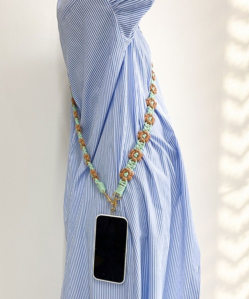 ぷっくりお花　ストラップ ALTROSE マクラメフラワーIIストラップ : ZOZOTOWN Yahoo!店