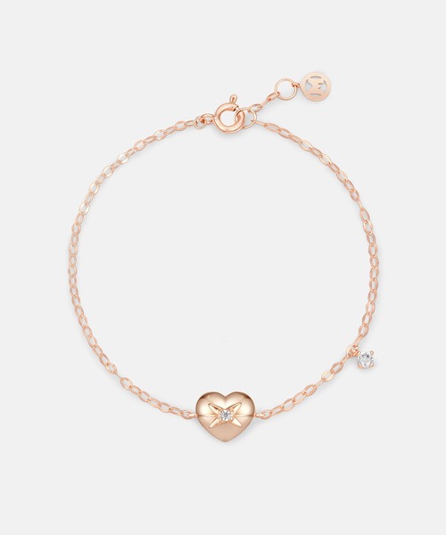 【メトロシティ】クオレ 14K ローズ ブレスレット ロゴ