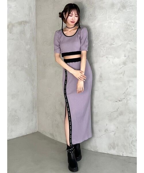 EATME（イートミー）の「バイカラーTOP（セットアップ可能）（Tシャツ/カットソー・レディース・アイボリー/ブラック/ラベンダー/グレー・FREE）」の20枚目の写真