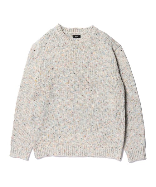 BEAMS(ビームス)の「3ゲージ カラーネップ クルーネック ニット 24FW(ニット/セーター・メンズ・ネイビー/ブラック/ナチュラル・XL/L/M/S)」の9枚目の写真