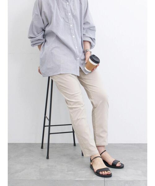 Samansa Mos2 blue(サマンサモスモスブルー)の「【接触冷感】ハイパーストレッチパンツ(その他パンツ・レディース・ベージュ/カーキ/ライトベージュ/ブラック/グレー・F)」の4枚目の写真