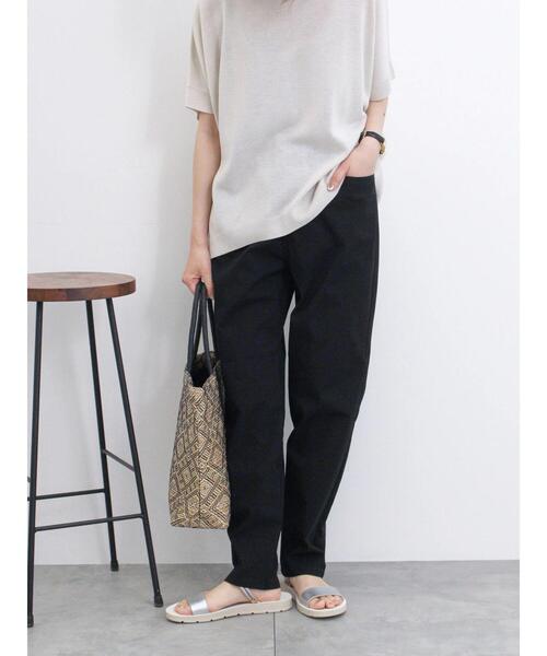 Samansa Mos2 blue(サマンサモスモスブルー)の「【接触冷感】ハイパーストレッチパンツ(その他パンツ・レディース・ベージュ/カーキ/ライトベージュ/ブラック/グレー・F)」の2枚目の写真