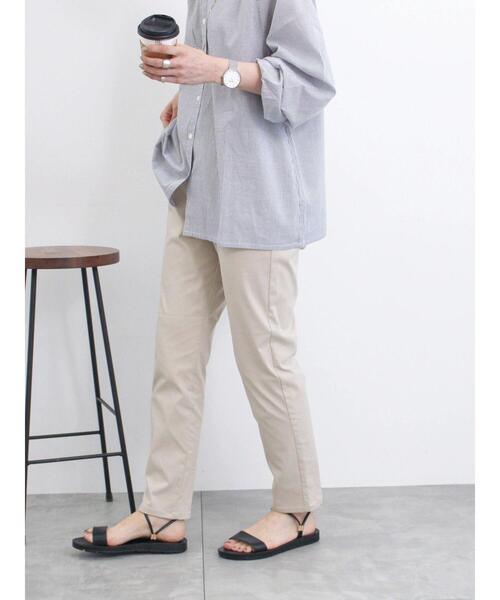 Samansa Mos2 blue(サマンサモスモスブルー)の「【接触冷感】ハイパーストレッチパンツ(その他パンツ・レディース・ベージュ/カーキ/ライトベージュ/ブラック/グレー・F)」の8枚目の写真