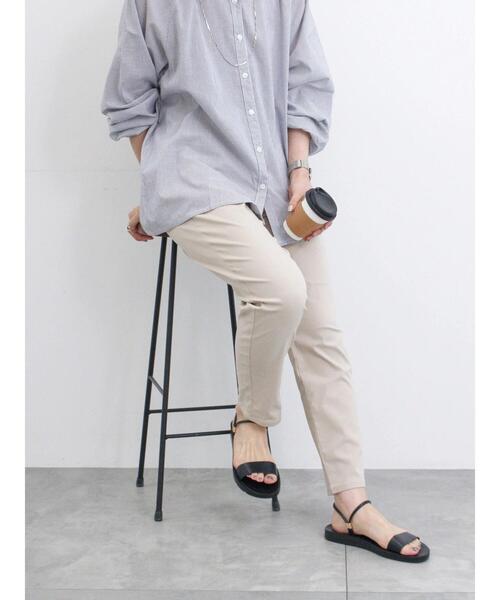 Samansa Mos2 blue(サマンサモスモスブルー)の「【接触冷感】ハイパーストレッチパンツ(その他パンツ・レディース・ベージュ/カーキ/ライトベージュ/ブラック/グレー・F)」の10枚目の写真