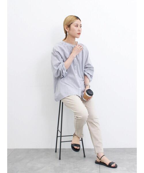 Samansa Mos2 blue(サマンサモスモスブルー)の「【接触冷感】ハイパーストレッチパンツ(その他パンツ・レディース・ベージュ/カーキ/ライトベージュ/ブラック/グレー・F)」の11枚目の写真