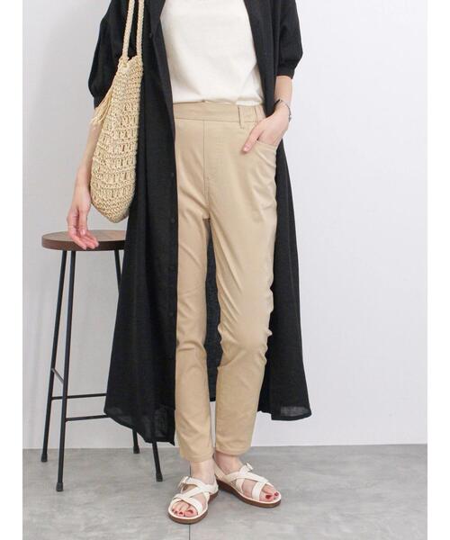 Samansa Mos2 blue(サマンサモスモスブルー)の「【接触冷感】ハイパーストレッチパンツ(その他パンツ・レディース・ベージュ/カーキ/ライトベージュ/ブラック/グレー・F)」の13枚目の写真