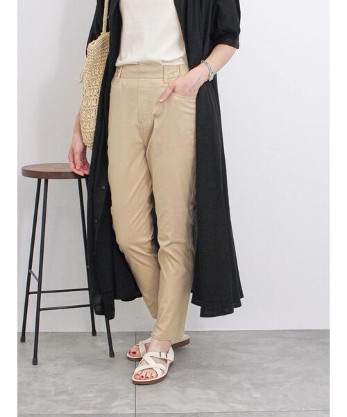 Samansa Mos2 blue(サマンサモスモスブルー)の「【接触冷感】ハイパーストレッチパンツ(その他パンツ・レディース・ベージュ/カーキ/ライトベージュ/ブラック/グレー・F)」の14枚目の写真