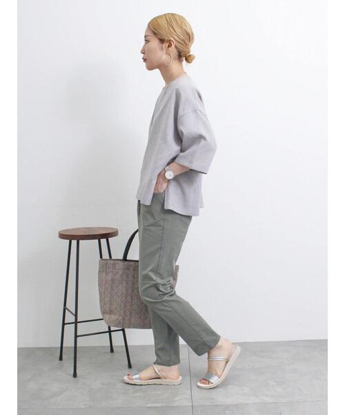 Samansa Mos2 blue(サマンサモスモスブルー)の「【接触冷感】ハイパーストレッチパンツ(その他パンツ・レディース・ベージュ/カーキ/ライトベージュ/ブラック/グレー・F)」の19枚目の写真