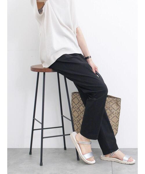 Samansa Mos2 blue(サマンサモスモスブルー)の「【接触冷感】ハイパーストレッチパンツ(その他パンツ・レディース・ベージュ/カーキ/ライトベージュ/ブラック/グレー・F)」の22枚目の写真