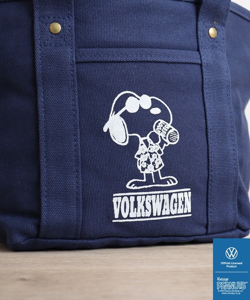 PEANUTS(ピーナッツ)の「PEANUTS×VOLKSWAGEN トートバッグ(小)(トートバッグ・メンズ・ベージュ/ネイビー・FREE)」の8枚目の写真