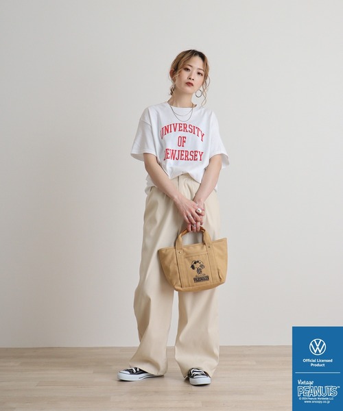 PEANUTS(ピーナッツ)の「PEANUTS×VOLKSWAGEN トートバッグ(小)(トートバッグ・メンズ・ベージュ/ネイビー・FREE)」の16枚目の写真