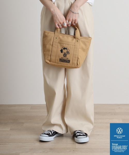 PEANUTS(ピーナッツ)の「PEANUTS×VOLKSWAGEN トートバッグ(小)(トートバッグ・メンズ・ベージュ/ネイビー・FREE)」の15枚目の写真