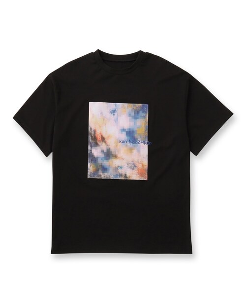 tk.TAKEO KIKUCHI（ティーケータケオキクチ）の「モザイクアブストTシャツ（Tシャツ/カットソー・メンズ・オフホワイト/ブルー/ブラック・03/02/01）」の11枚目の写真