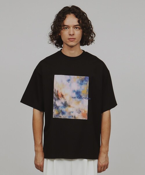 tk.TAKEO KIKUCHI（ティーケータケオキクチ）の「モザイクアブストTシャツ（Tシャツ/カットソー・メンズ・オフホワイト/ブルー/ブラック・03/02/01）」の10枚目の写真