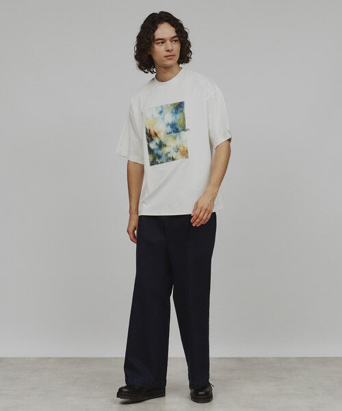 tk.TAKEO KIKUCHI（ティーケータケオキクチ）の「モザイクアブストTシャツ（Tシャツ/カットソー・メンズ・オフホワイト/ブルー/ブラック・03/02/01）」の22枚目の写真