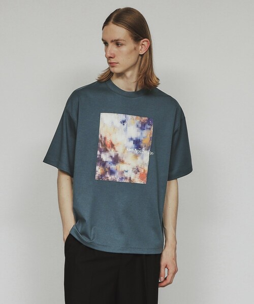 tk.TAKEO KIKUCHI（ティーケータケオキクチ）の「モザイクアブストTシャツ（Tシャツ/カットソー・メンズ・オフホワイト/ブルー/ブラック・03/02/01）」の15枚目の写真