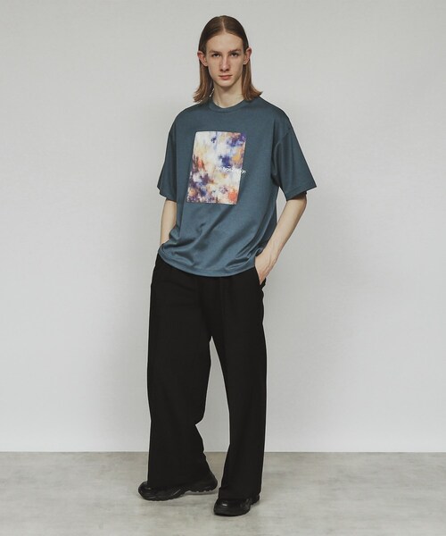 tk.TAKEO KIKUCHI（ティーケータケオキクチ）の「モザイクアブストTシャツ（Tシャツ/カットソー・メンズ・オフホワイト/ブルー/ブラック・03/02/01）」の13枚目の写真