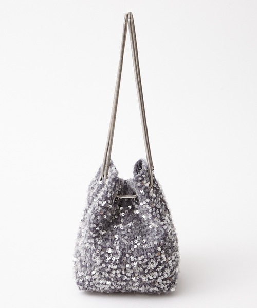 AIMER（エメ）の「【WEB限定】スパンコール2WAYパーティーバッグ（ハンドバッグ・レディース・ブラック/ライトグレー/ベージュ・FREE）」の4枚目の写真