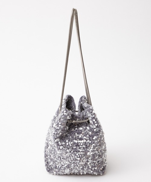 AIMER（エメ）の「【WEB限定】スパンコール2WAYパーティーバッグ（ハンドバッグ・レディース・ブラック/ライトグレー/ベージュ・FREE）」の6枚目の写真