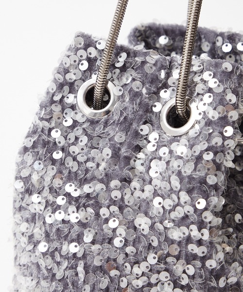 AIMER（エメ）の「【WEB限定】スパンコール2WAYパーティーバッグ（ハンドバッグ・レディース・ブラック/ライトグレー/ベージュ・FREE）」の8枚目の写真