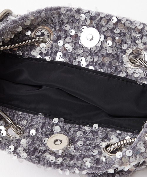 AIMER（エメ）の「【WEB限定】スパンコール2WAYパーティーバッグ（ハンドバッグ・レディース・ブラック/ライトグレー/ベージュ・FREE）」の10枚目の写真