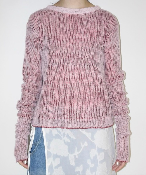musubore ルーズスリーブリバーシブルニット　ナルシス　チュクラ loose-sleeve reversible NT / ルーズスリーブリバーシブル