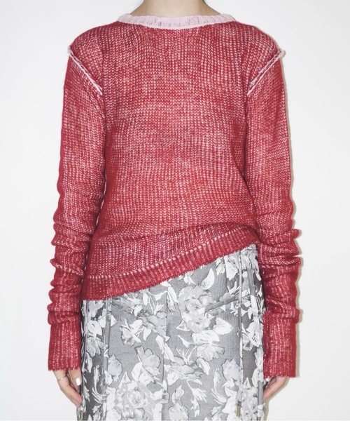 musubore ルーズスリーブリバーシブルニット　ナルシス　チュクラ loose-sleeve reversible NT / ルーズスリーブリバーシブル