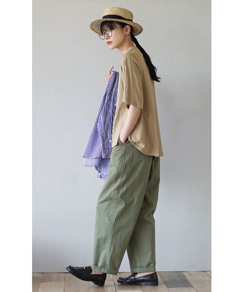 zootie（ズーティー）の「オークール カットハーフスリーブプルオーバー（Tシャツ/カットソー・レディース・ラベンダー/ベージュ/ホワイト/カーキ/ブラック・M）」の13枚目の写真