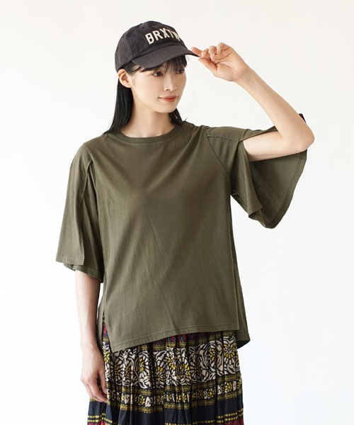 zootie（ズーティー）の「オークール カットハーフスリーブプルオーバー（Tシャツ/カットソー・レディース・ラベンダー/ベージュ/ホワイト/カーキ/ブラック・M）」の20枚目の写真