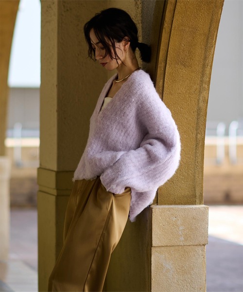 ディープキーネックモヘアライクニット ディープキーネックモヘアライクニット | ur's（ユアーズ）