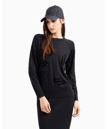 ARMANI EXCHANGE | 【A|X アルマーニ エクスチェンジ】＜オンライン限定＞パターンロゴ　クルーネックニットプルオーバー(ニット/セーター)