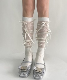 c.u.l | リボンモチーフ シアーソックス cula922(ソックス/靴下)