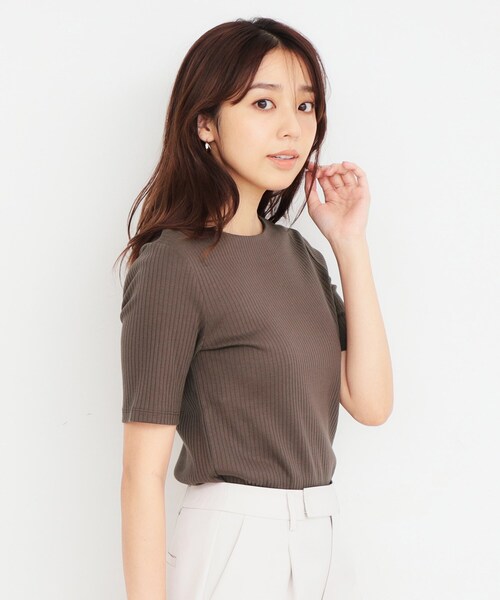 トップス S セール】《5color/S-LLsize》ワイドリブボートネックトップス