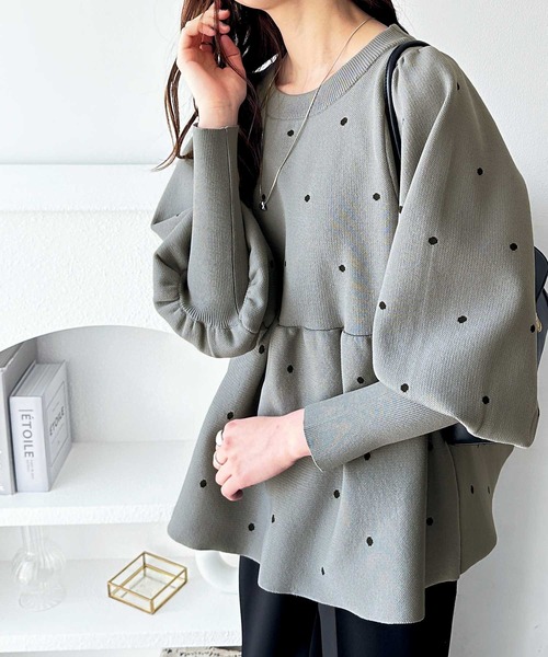 新品未使用‼️theoryぺプラムセーター バイカラーペプラムニット | NATURAL BEAUTY BASIC（ナチュラル