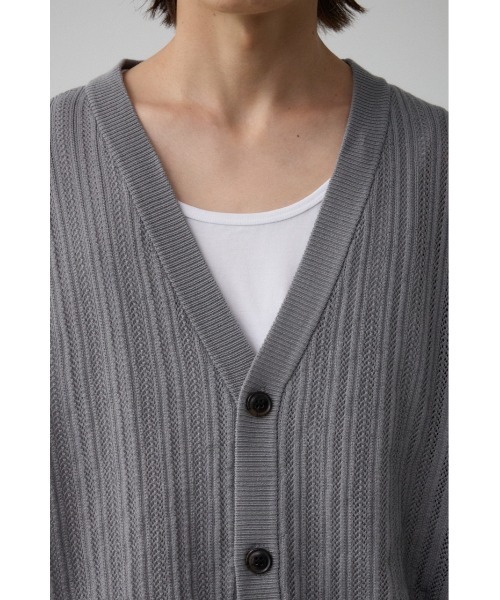 AZUL by moussy(アズールバイマウジー)の「クロシェフラワーニットカーディガン(カーディガン/ボレロ・メンズ・ブラック/ダークグリーン/グレー・FREE)」の20枚目の写真