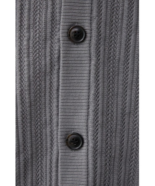 AZUL by moussy(アズールバイマウジー)の「クロシェフラワーニットカーディガン(カーディガン/ボレロ・メンズ・ブラック/ダークグリーン/グレー・FREE)」の15枚目の写真