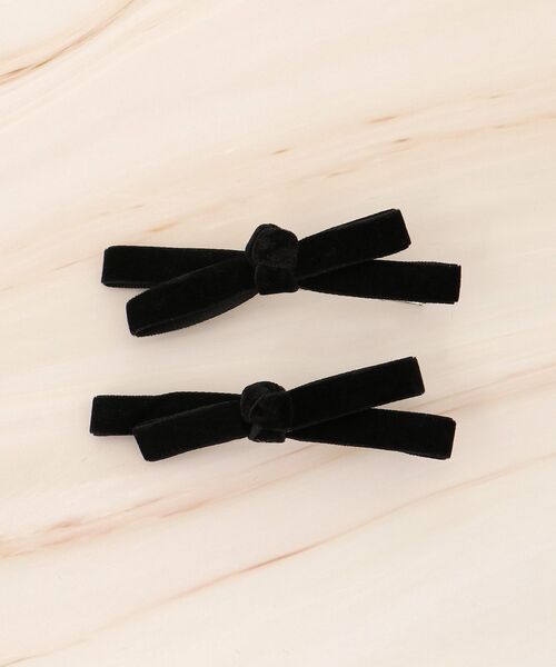 MAJESTIC LEGON（マジェスティックレゴン）の「リボンヘアピンセット（ヘアピン・レディース・ブラック・FREE）」の5枚目の写真