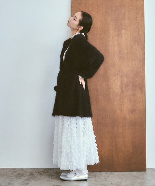 poiregnee（ポワニェ）の「2WAYニットフリルワンピース（ワンピース・レディース・ブラック/ライトブルー・FREE）」の14枚目の写真