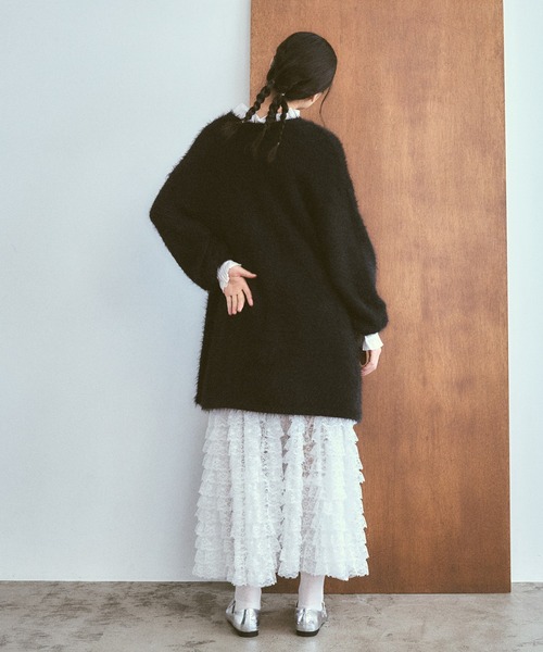 poiregnee（ポワニェ）の「2WAYニットフリルワンピース（ワンピース・レディース・ブラック/ライトブルー・FREE）」の15枚目の写真
