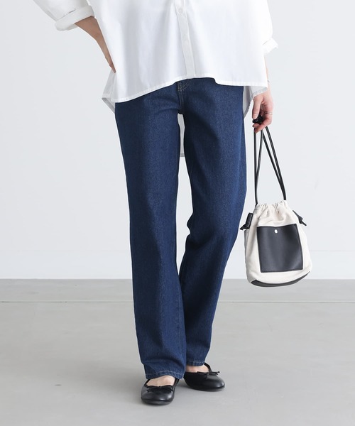 n'OrLABEL（ノアールレーベル）の「『ストレートデニムパンツ』（デニムパンツ・レディース・ブラック/サックスブルー/ブルー・S/M/L/LL/3L）」の3枚目の写真