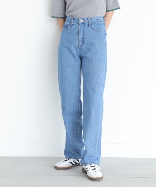 n'OrLABEL（ノアールレーベル）の「『ストレートデニムパンツ』（デニムパンツ・レディース・ブラック/サックスブルー/ブルー・S/M/L/LL/3L）」の12枚目の写真