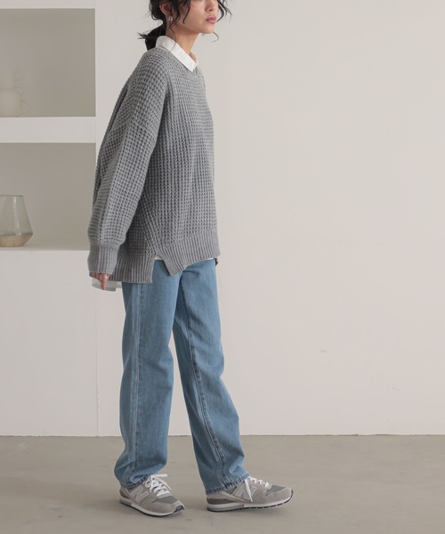 n'OrLABEL（ノアールレーベル）の「『ストレートデニムパンツ』（デニムパンツ・レディース・ブラック/サックスブルー/ブルー・S/M/L/LL/3L）」の14枚目の写真