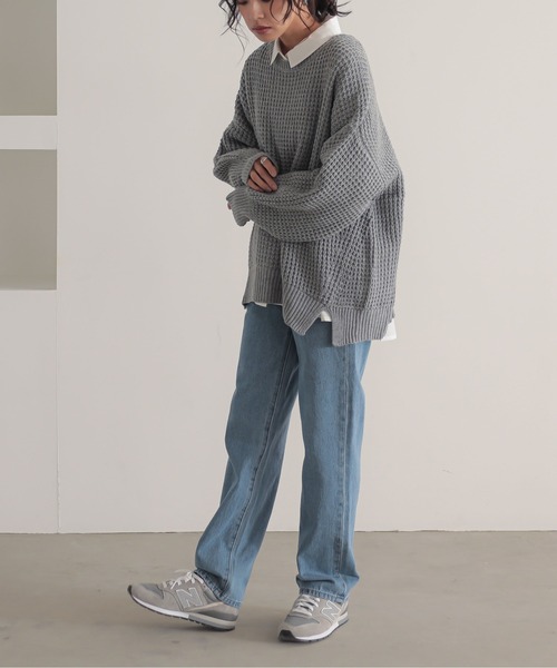 n'OrLABEL（ノアールレーベル）の「『ストレートデニムパンツ』（デニムパンツ・レディース・ブラック/サックスブルー/ブルー・S/M/L/LL/3L）」の16枚目の写真