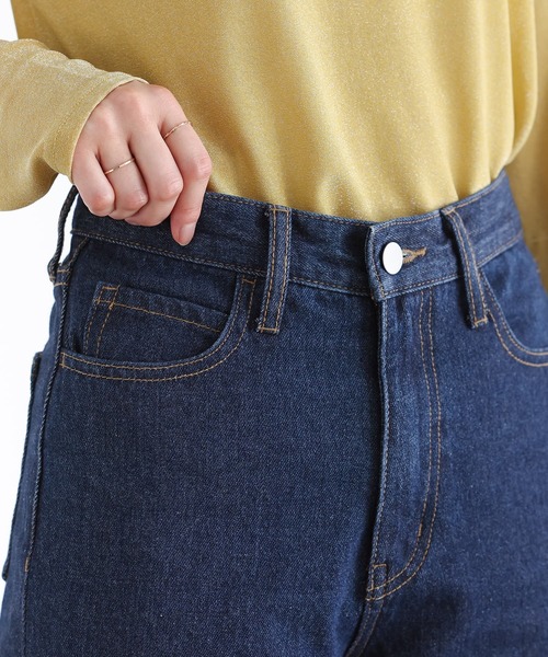 n'OrLABEL（ノアールレーベル）の「『ストレートデニムパンツ』（デニムパンツ・レディース・ブラック/サックスブルー/ブルー・S/M/L/LL/3L）」の5枚目の写真